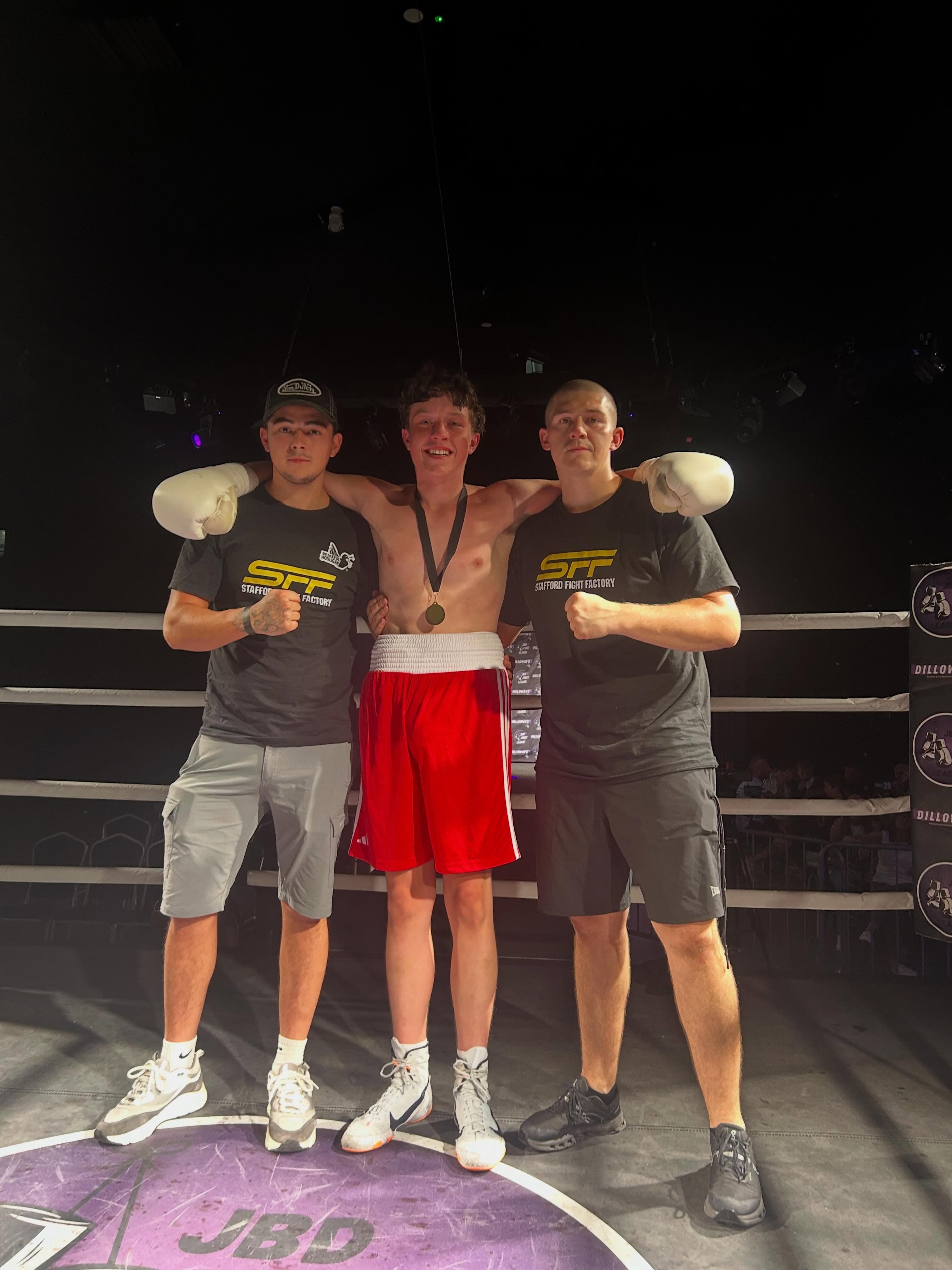 Stafford Fight Factory team at a boxing event