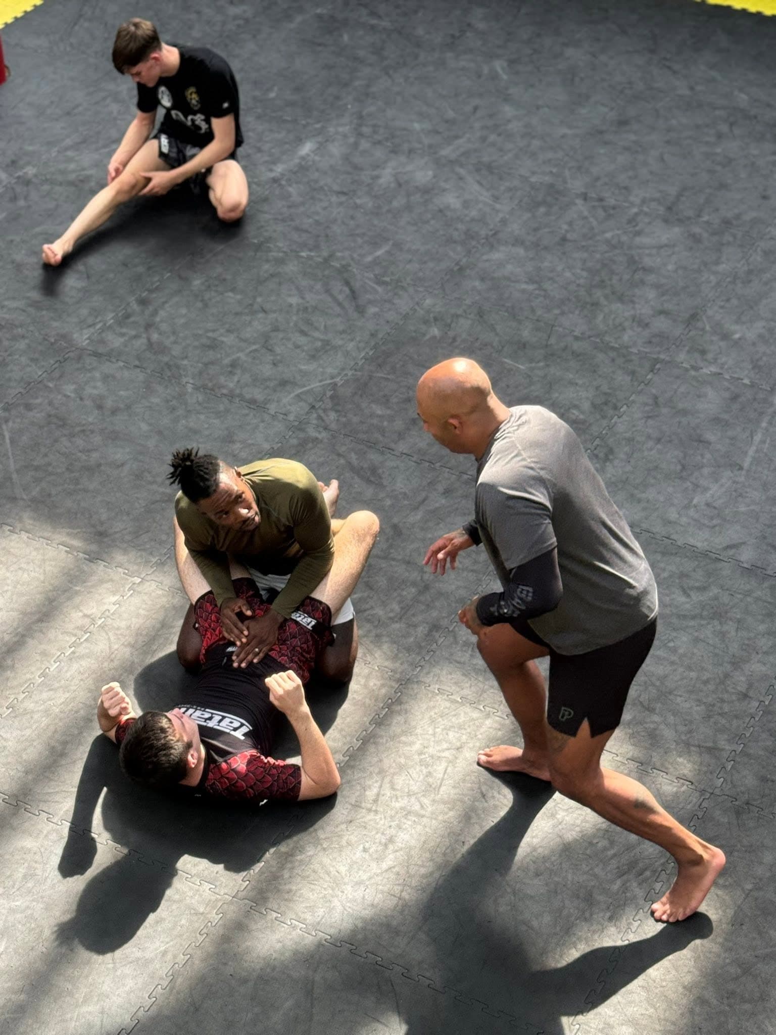 Coach leading a floor training session